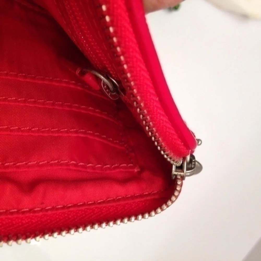 COACH rare poppy scrible wristlet wallet